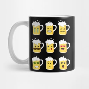 Beer Mugs Faces Emoji Shirt Mug